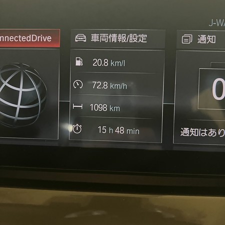 In total, we drove 1,098 kilometers.