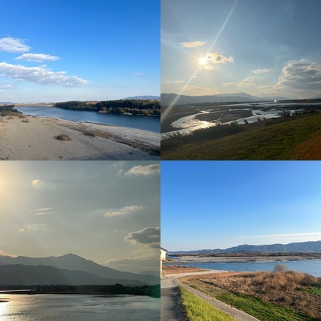 The middle reaches of the Yoshino River were clear today.