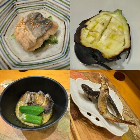 Nishin, Kamo aubergine, abalone, ayu ... all delicious!