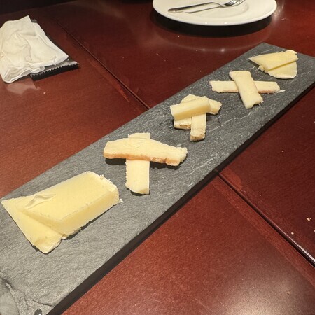Finally, various cheeses
