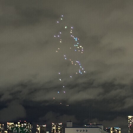 A sequence of movements of a mysterious flying object captured from Eitai Bridge