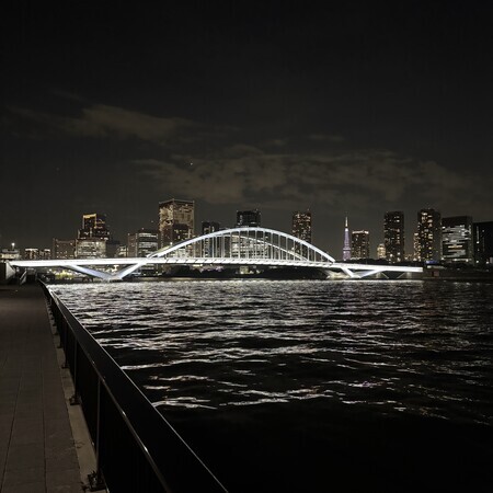 Tsukiji Ohashi Bridge and Tokyo Tower, which I haven’t seen for a while