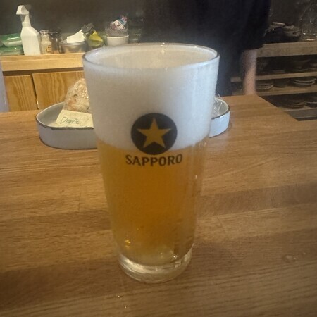 First up, a draught beer… After walking just under 2 kilometres, there’s nothing better than this!