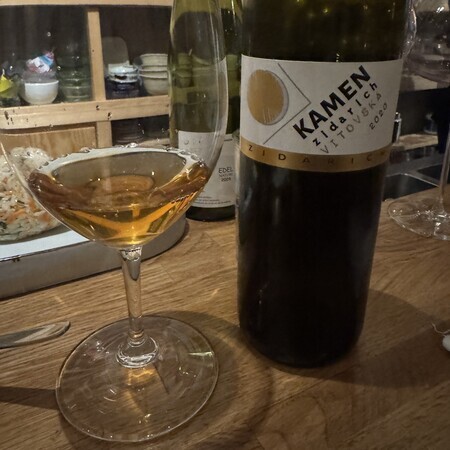 The fourth glass was orange wine