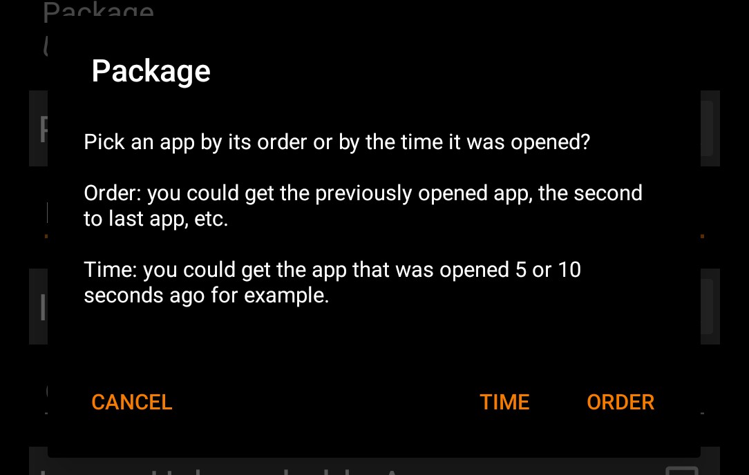 Tasker 27 開いたアプリ履歴の取得とウィジェット設定