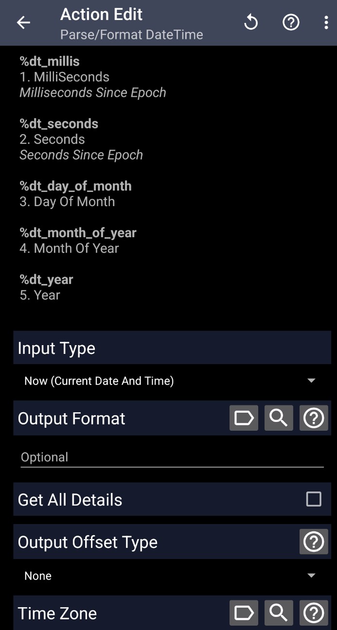 Tasker 53 Parse/Format DateTime - モバイル系設定覚書 ～忘れないために