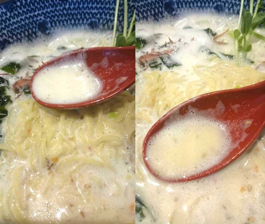 泡卵塩ラーメン　麵屋蕾