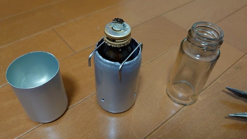 コンパクトなオイルランタンを空き缶で自作しました もちくすブログ ーお外で遊ぼうー