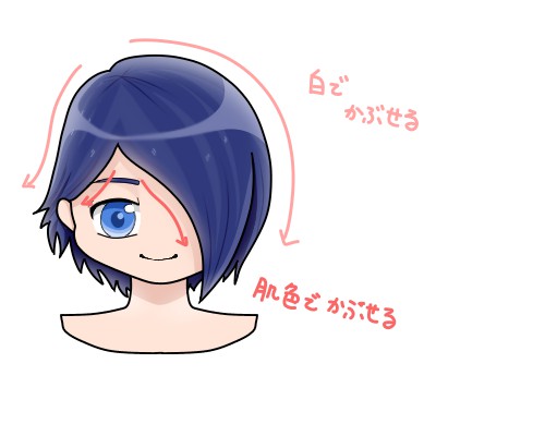 髪の塗り方の種類 もちまるのブログ