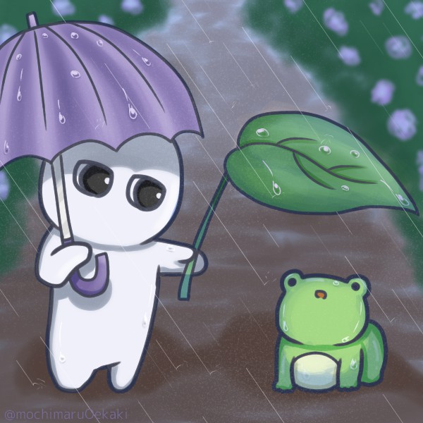 梅雨イラスト描きました もちまるのブログ