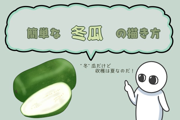 簡単な冬瓜の描き方 もちまるのブログ