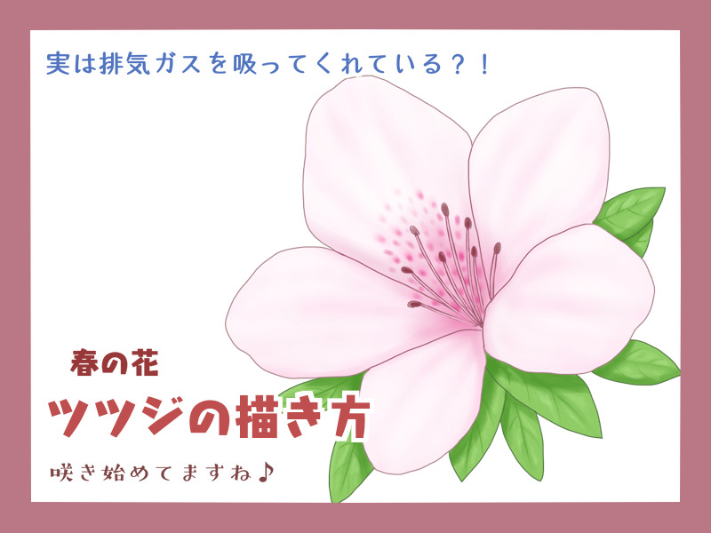 簡単なツツジの描き方 - もちまりるのブログ