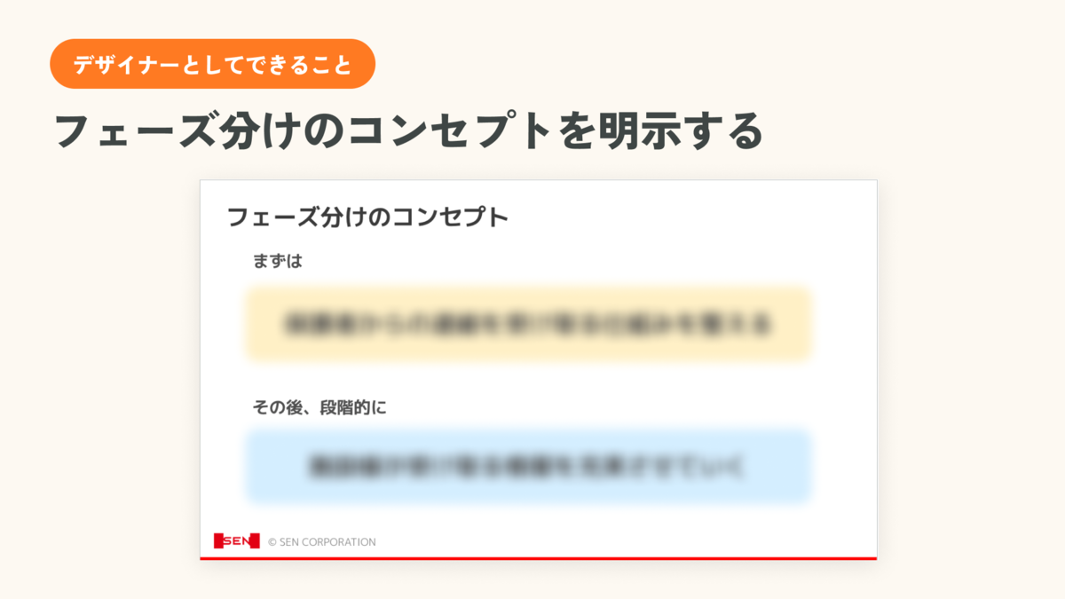 フェーズ分けのコンセプトを明示する