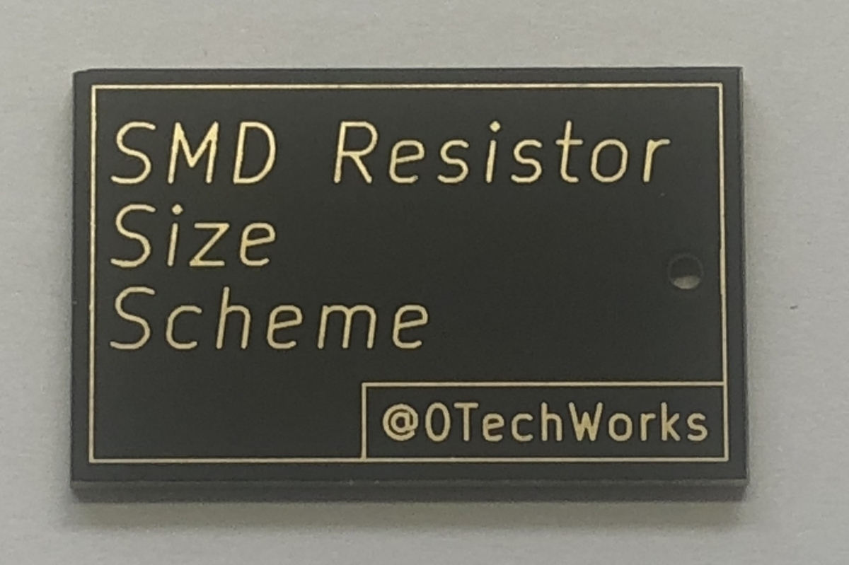 チップ抵抗サイズ一覧キーホルダー(キット) - 0TechWorks