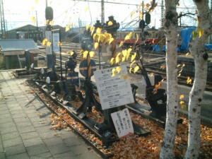 長野電鉄須坂駅、2001年撮影