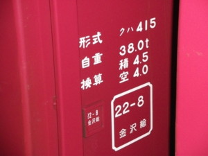 415系電車、金沢駅