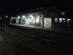 城端駅（2010年10月10日夜訪問）