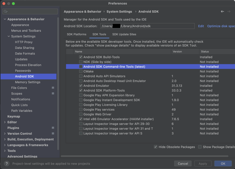 1command-line toolsインストール