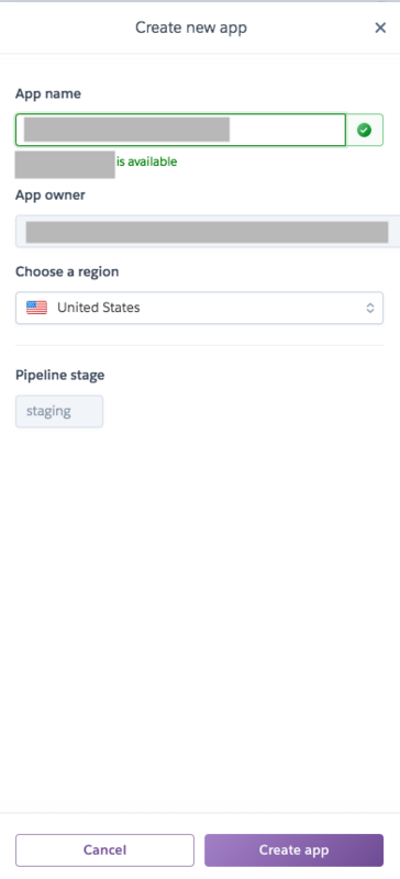 heroku pipeline create stg app2