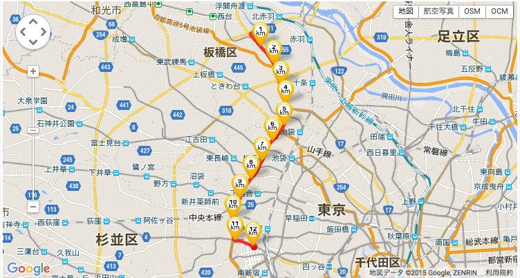 山手通り経由新宿へ