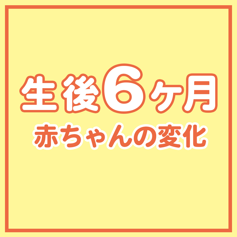 生後6ヶ月 赤ちゃん 変化