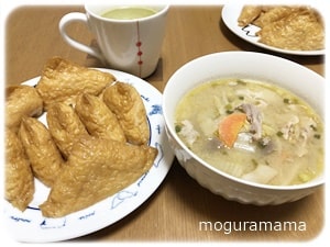 いなり寿司　豚汁