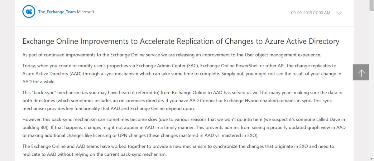 Office365 Exchange Onlineとazure Adの同期が改善されるようです のブログ