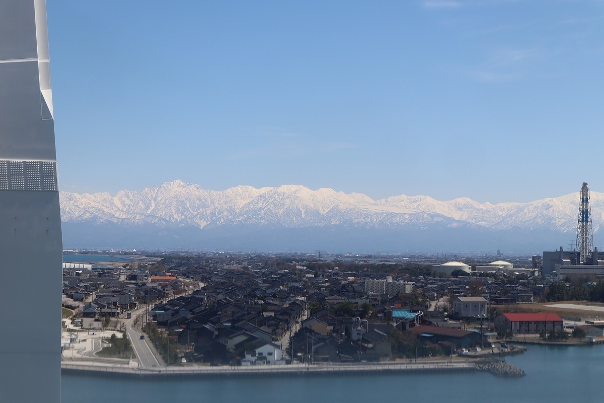 新湊大橋から見た立山連峰