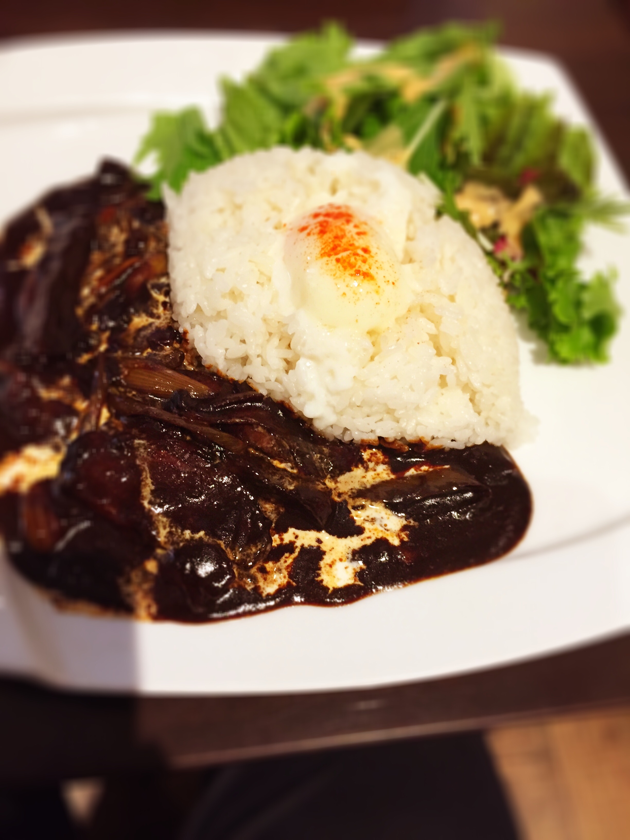 半熟卵の文明堂ハヤシライスランチ