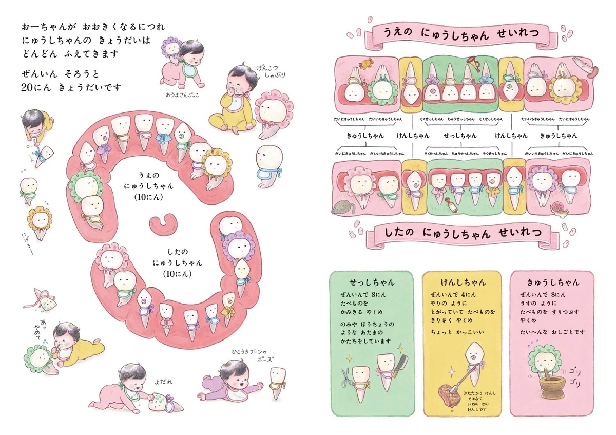 乳歯が登場するキュートな絵本「にゅうしちゃん」 - mojiru【もじを