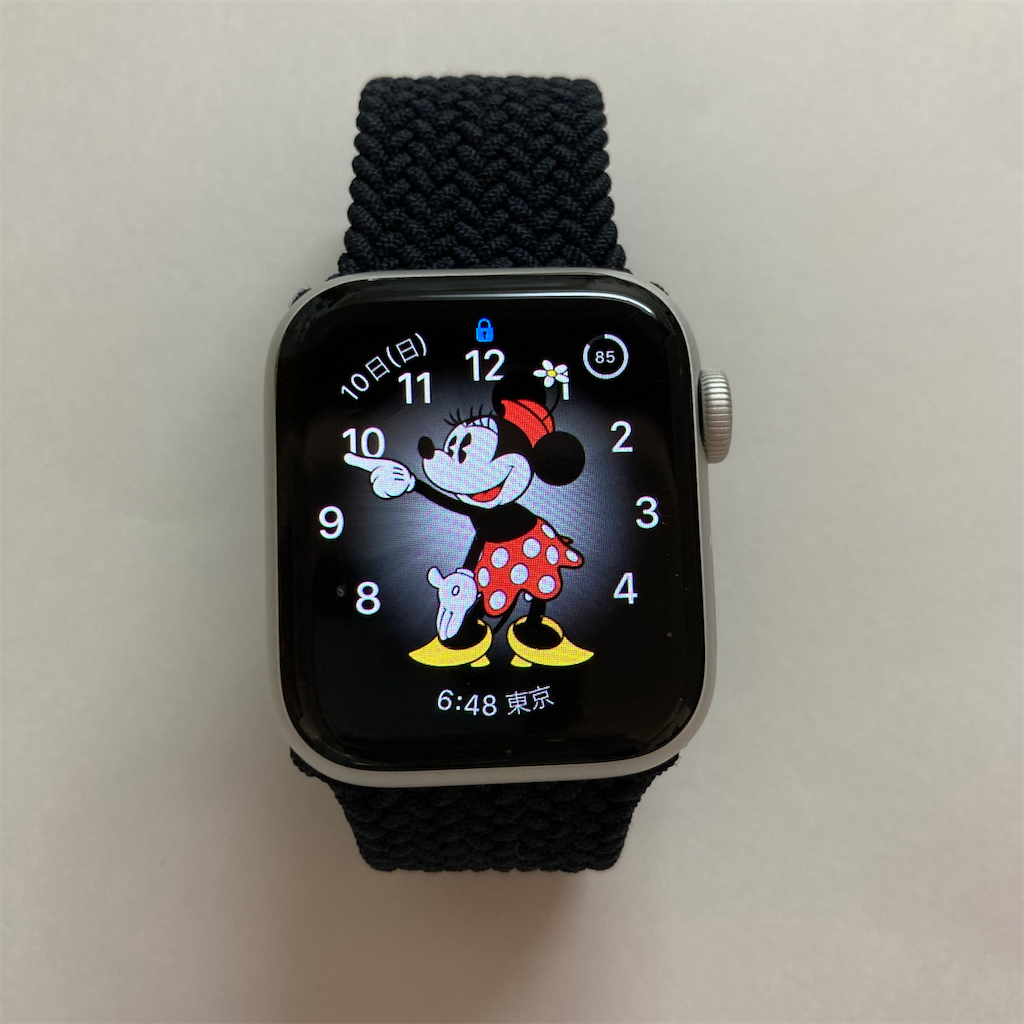 ワーママのAppleWatchSEブレイデッドソロループの画像