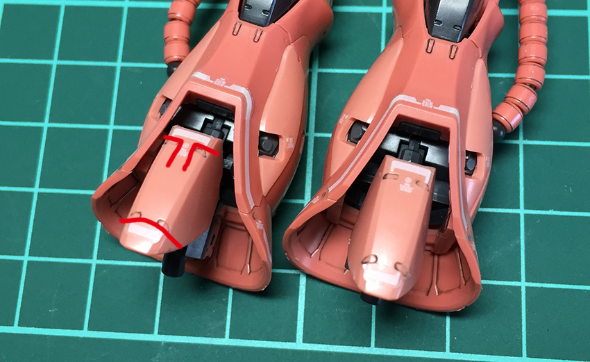 RG MS-06S ZAKUⅡ シャア専用ザク（6）〜武器製作・ツヤ消しクリア塗布