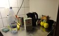 at the kitchen in the hostel, Uppsala 2010.10.27