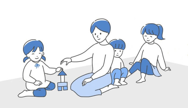 みんなで遊んでいるところ
