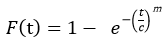 ワイブル累積分布関数