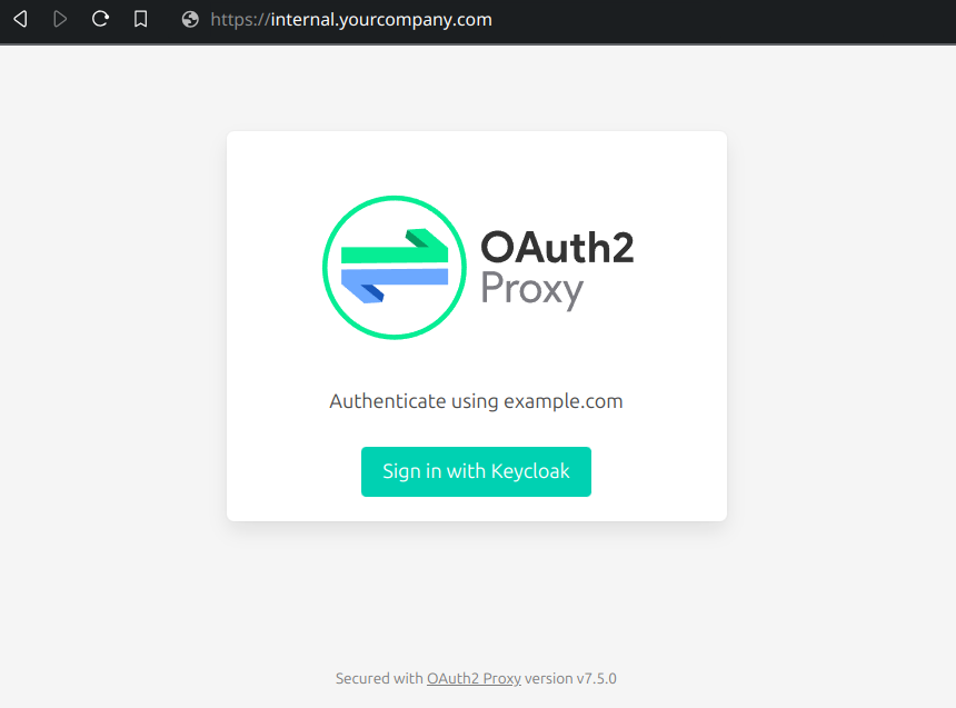 OAuth2 Proxyのサインイン画面
