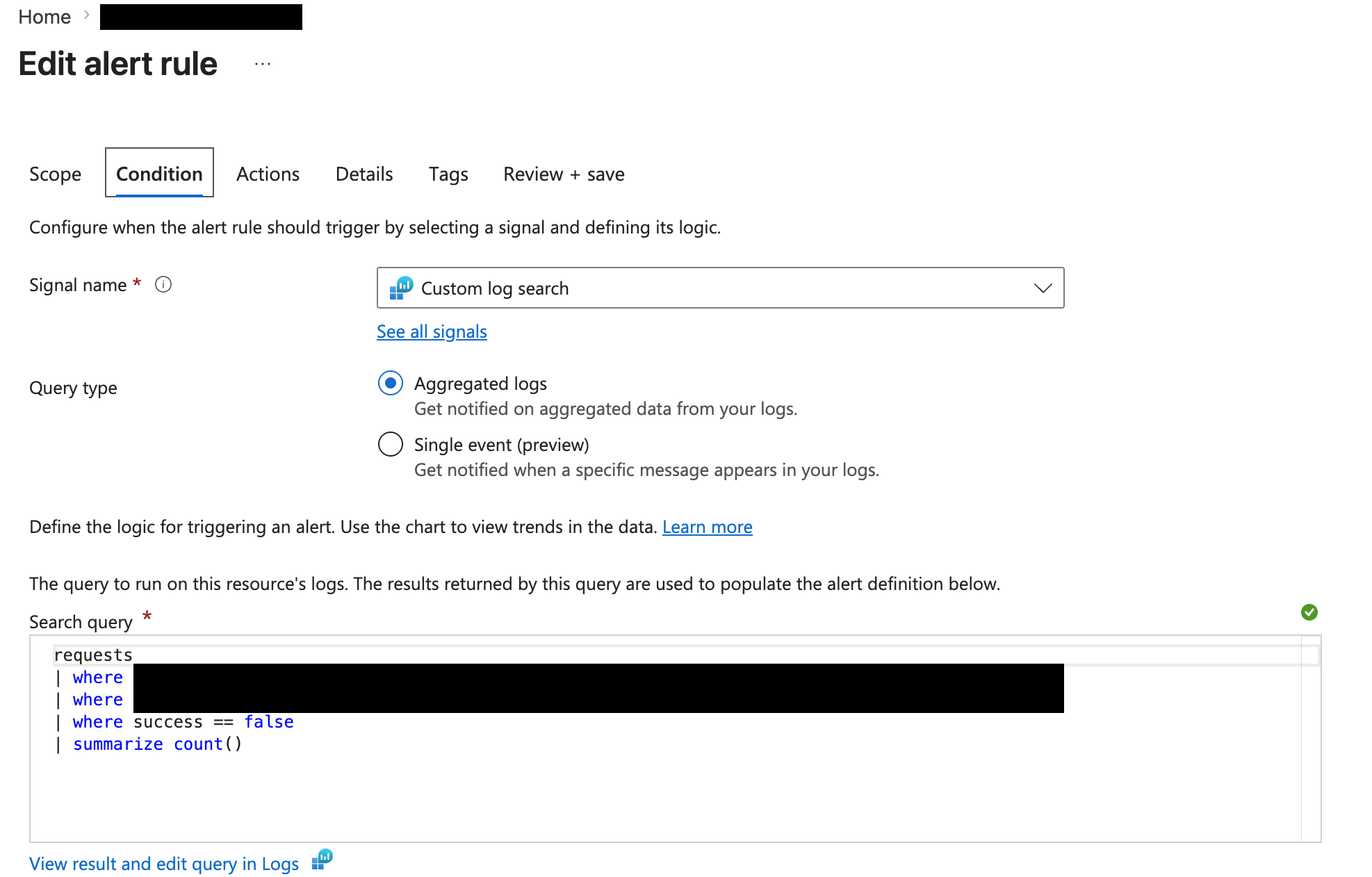 Azure Monitorアラート側の設定