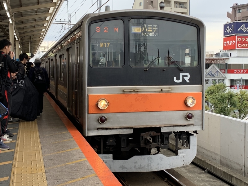 f:id:monhime:20191028082307j:plain 武蔵野線 むさしの号 205系 北朝霞