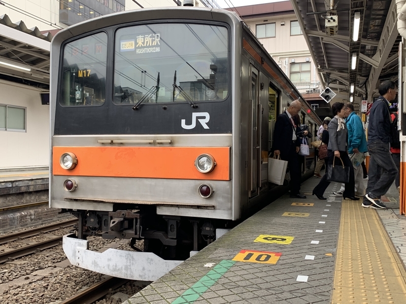 f:id:monhime:20191028082401j:plain むさしの号 東所沢行き