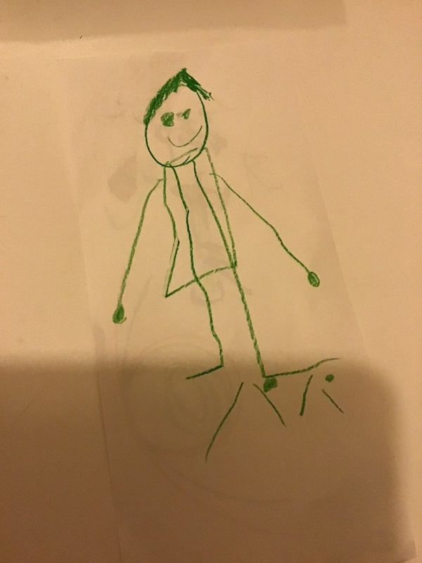 3歳 お絵かき パパ