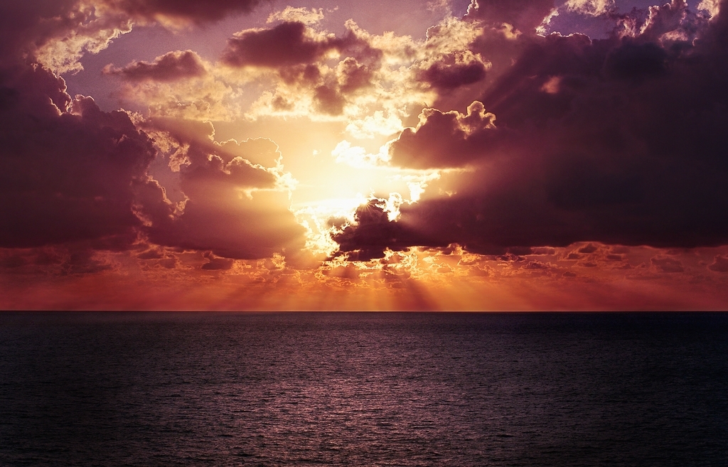 夕日
