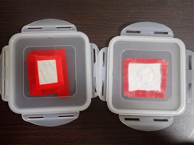 きのこ栽培タッパーのフタ