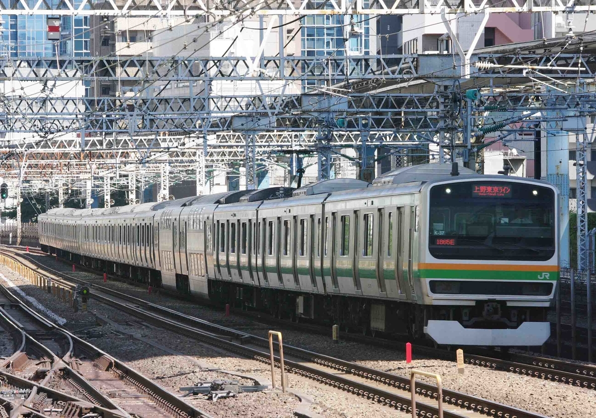 f:id:mori583:20191009221719j:plain 田町駅 撮影地 東海道線 上野東京ライン 185系 E657系 踊り子号 ときわ号 ひたち号 常磐線 E531系 E233系 E231系 快速アクティ 特別快速 三島市 鍼灸マッサージ