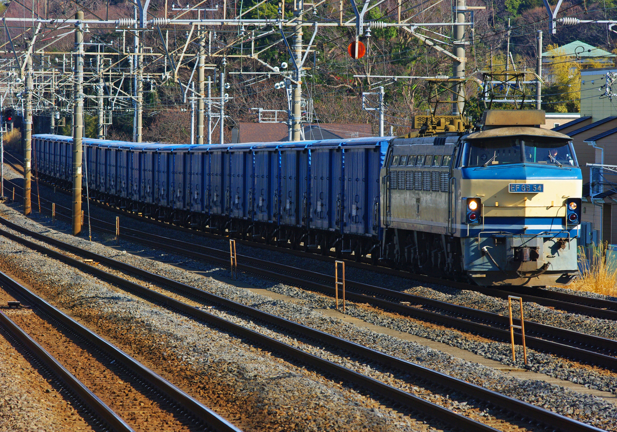 【3461ㇾ】　紙輸送貨物列車　ワム80000形　専用貨物列車　EF66-0　EF200　ゼロロク　27号機　ニーナ　平塚　大磯　二宮　茅ヶ崎　撮影地　東海道線　巨大ロール紙　