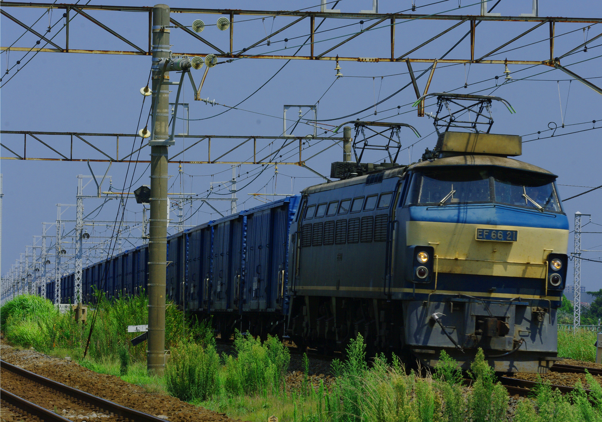 【3461ㇾ】　紙輸送貨物列車　ワム80000形　専用貨物列車　EF66-0　EF200　ゼロロク　27号機　ニーナ　平塚　大磯　二宮　茅ヶ崎　撮影地　東海道線　巨大ロール紙　