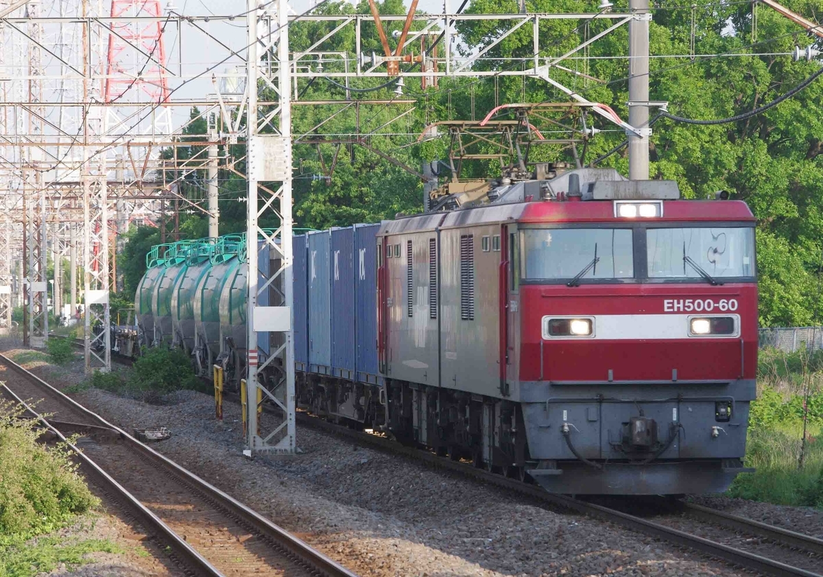 EH500　5971レ　川崎新町駅　南武支線　撮影地　武蔵野シャトル　EF66-100　貨物列車　EF65-2000