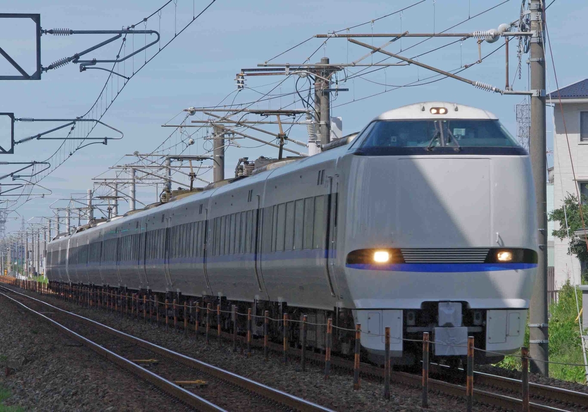 681系　683系　特急サンダーバード　特急しらさぎ　521系松任～野々市間で撮影
