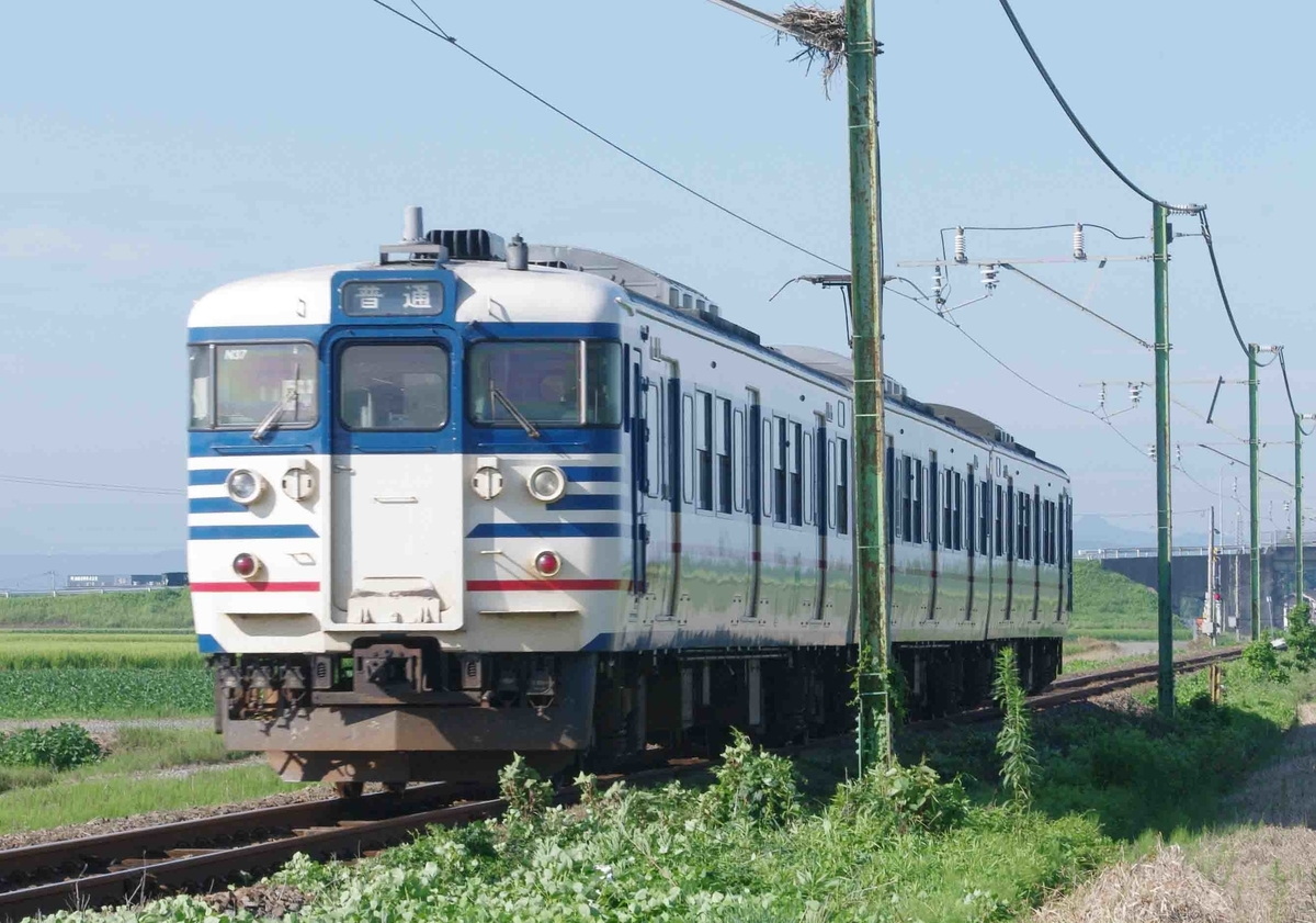 115系　旧弥彦色　弥彦色　一次新潟色　70系新潟色　撮影地　E129系　越後線　信越線分水～粟生津間で撮影