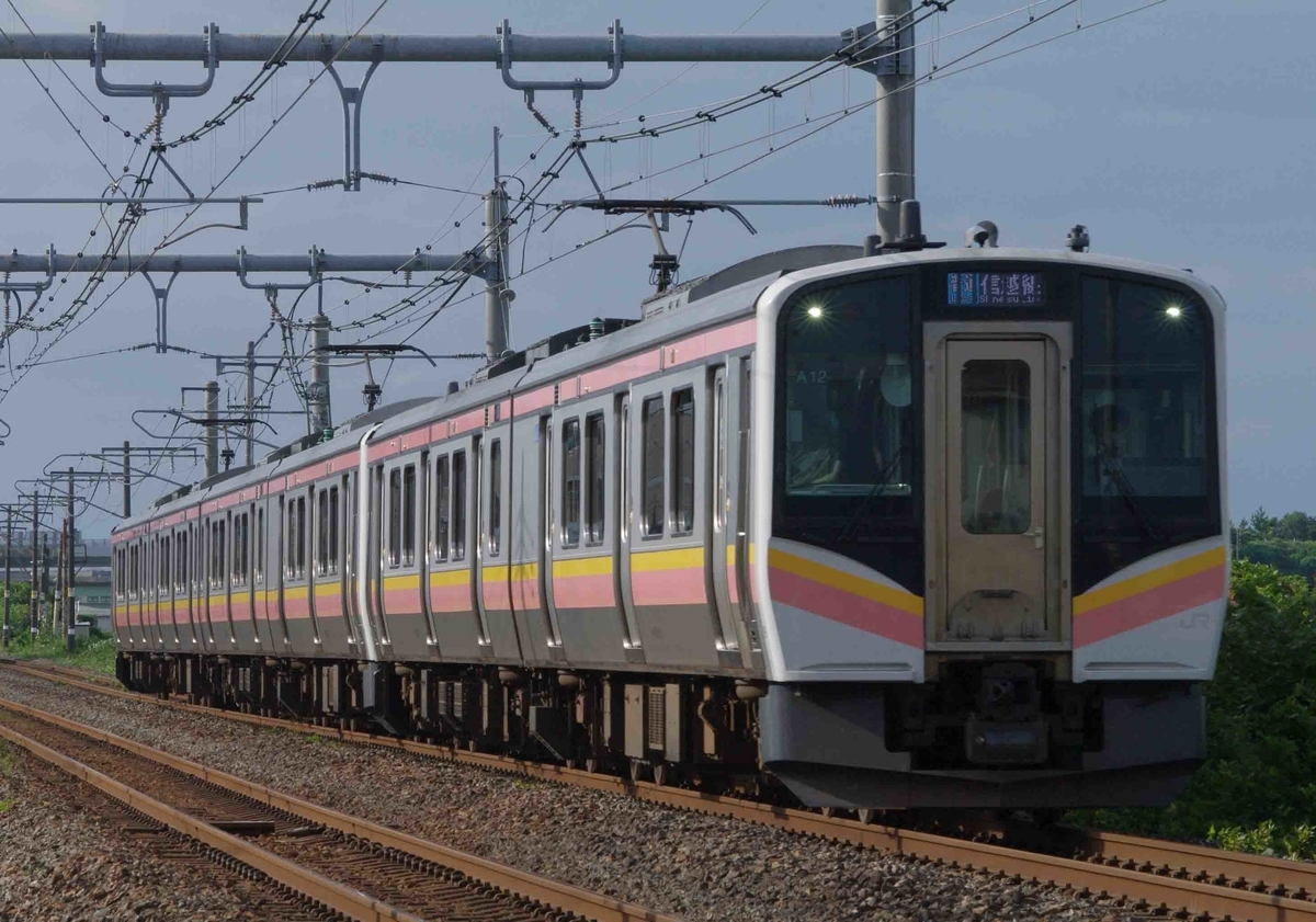 亀田～越後石山間で撮影115系　信越線　越後石山　亀田　撮影地　新井快速　越後線　内野　新潟　E129系　E127系　GV-E400系　磐越西線