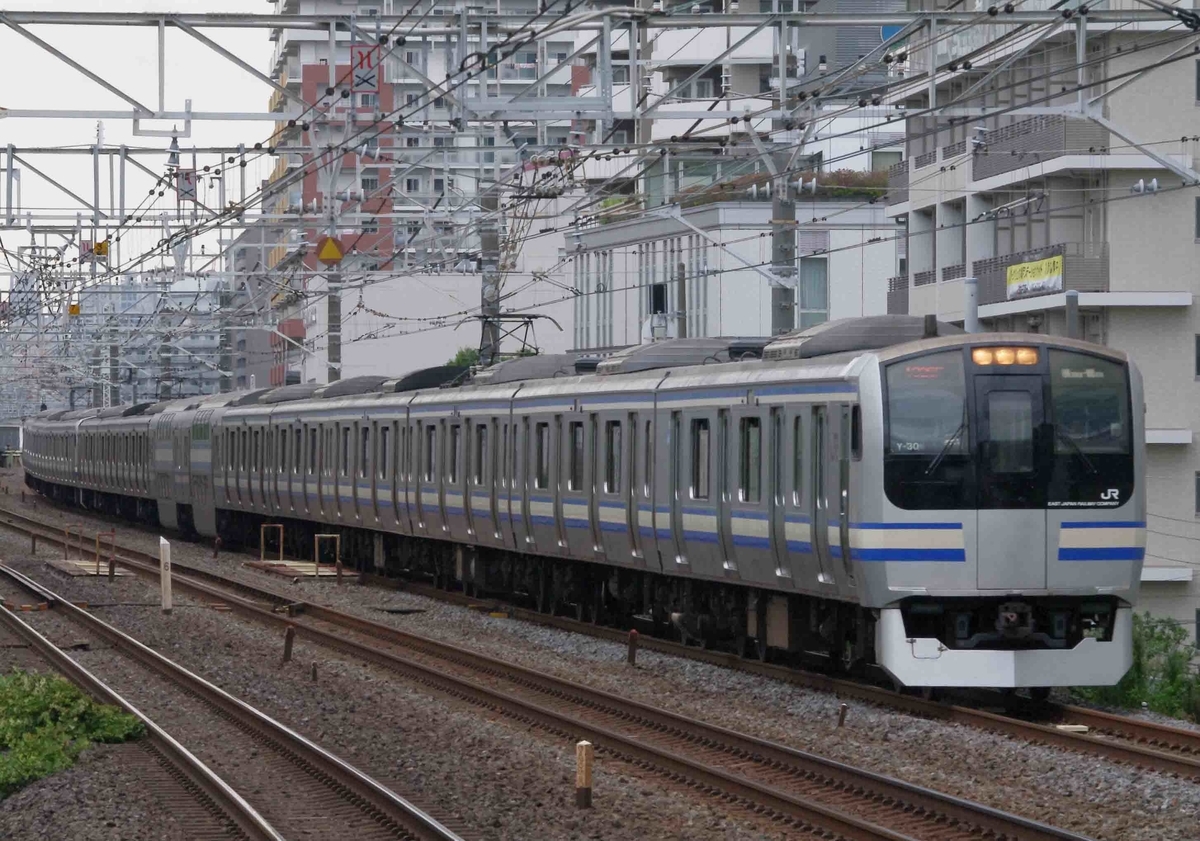 総武線　平井駅　E217系　総武快速線　中央線・総武線各駅停車　255系　特急しおさい号　撮影地